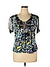 Alberto Makali 100% Viscose Blue Short Sleeve Top Size XL - photo 1