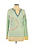 Lucky Brand 100% Organic Cotton Green Long Sleeve Top Size L - photo 1