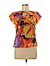 Nanette Lepore 100% Silk Orange Short Sleeve Silk Top Size 6 - photo 1
