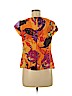 Nanette Lepore 100% Silk Orange Short Sleeve Silk Top Size 6 - photo 2