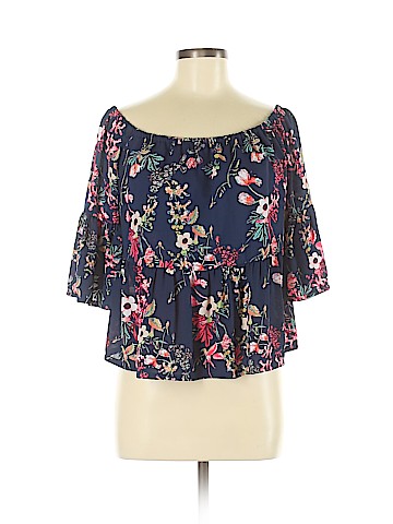 a.n.a. A New Approach 3/4 Sleeve Blouse (view 1)