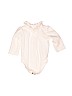 Janie and Jack 100% Cotton White Long Sleeve Onesie Size 0-3 mo - photo 1