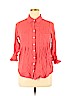 Style&Co 100% Rayon Red 3/4 Sleeve Button-Down Shirt Size 0X - photo 1