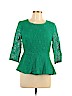 Moulinette Soeurs Green 3/4 Sleeve Blouse Size 12 (petite) - photo 1