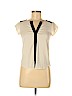 Ann Taylor 100% Polyester Ivory Short Sleeve Blouse Size XXS (petite) - photo 1