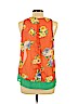 Lush 100% Polyester Orange Sleeveless Blouse Size L - photo 2