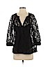 Joie 100% Nylon Black 3/4 Sleeve Blouse Size S - photo 1