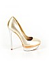 B Brian Atwood Gold Heels Size 6 1/2 - photo 1