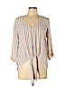 Gilli 100% Polyester Tan 3/4 Sleeve Blouse Size L - photo 1