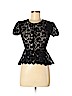 BCBGMAXAZRIA Black Short Sleeve Top Size XS - photo 1