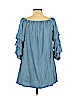 Zara 100% Lyocell Blue Casual Dress Size L - photo 2