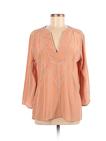 BCBGMAXAZRIA 3/4 Sleeve Silk Top (view 1)
