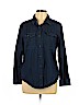 Forever 21 Blue Long Sleeve Button-Down Shirt Size L - photo 1