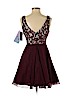 Dear Moon 100% Polyester Burgundy Cocktail Dress Size 3 - photo 2