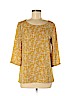HD in Paris 100% Polyester Yellow 3/4 Sleeve Blouse Size 6 - photo 1