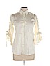 IRO Jeans 100% Cotton Ivory 3/4 Sleeve Blouse Size EU 36 / US 6 - photo 1