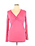 Neiman Marcus 100% Viscose Pink Long Sleeve Top Size L - photo 1