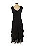Ann Taylor LOFT 100% Polyester Black Casual Dress Size 4 (petite) - photo 2
