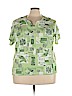 Keneth Too! Green Short Sleeve Top Size 3X - photo 1