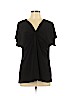 Ellen Tracy Black Short Sleeve Top Size L - photo 1