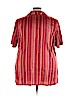 Avenue 100% Silk Red Short Sleeve Button-Down Shirt Size 26 - 28 Plus - photo 2