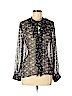 Zara 100% Polyester Black Long Sleeve Blouse Size M - photo 1