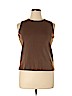 Cj Banks 100% Cotton Brown Sleeveless Top Size X - photo 1