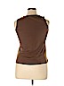 Cj Banks 100% Cotton Brown Sleeveless Top Size X - photo 2