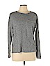 H&M 100% Cotton Gray Long Sleeve Top Size L - photo 1