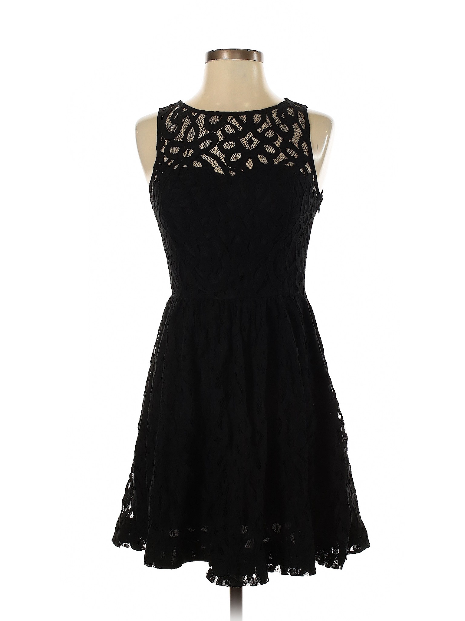 LC Lauren Conrad Women Black Cocktail Dress 4 | eBay