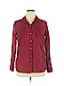 Eddie Bauer Burgundy Long Sleeve Button-Down Shirt Size XL - photo 1