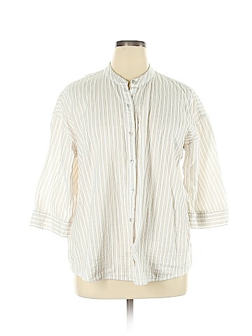 Eileen Fisher 3/4 Sleeve Button-Down Shirt (view 1)
