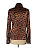 St. John Brown Long Sleeve Silk Top Size 10 - photo 2