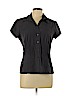 Fred David Gray Short Sleeve Button-Down Shirt Size L (petite) - photo 1