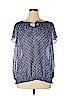 Liz Claiborne 100% Polyester Blue Short Sleeve Blouse Size 1X - photo 1