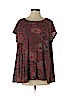 plume and Thread Burgundy Short Sleeve Top Size Sm - Med - photo 1