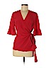 Draper James 100% Polyester Red Short Sleeve Blouse Size 6 - photo 1