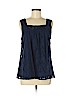 New York & Company Blue Sleeveless Blouse Size M - photo 1