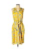 Ann Taylor 100% Polyester Yellow Casual Dress Size 4 (petite) - photo 1