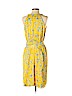 Ann Taylor 100% Polyester Yellow Casual Dress Size 4 (petite) - photo 2
