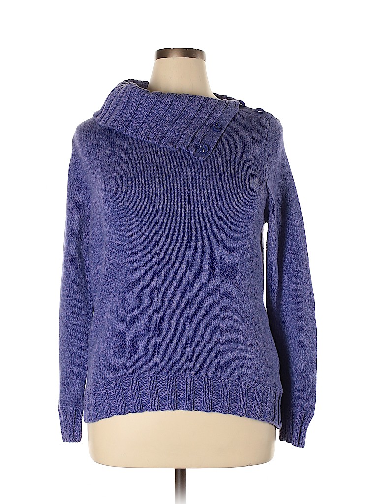 Croft & Barrow Plus Solid Purple Pullover Sweater Size XL (Plus) - 77% ...