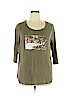 Jane and Delancey Green 3/4 Sleeve T-Shirt Size 1X - photo 1