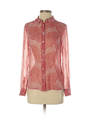 Equipment Long Sleeve Silk Top (view 1)