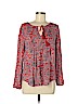Lucky Brand 100% Rayon Red Long Sleeve Blouse Size M - photo 1
