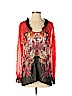 Roberto Cavalli 100% Silk Red Long Sleeve Silk Top Size EU (IT) 40 / US 4 - photo 1