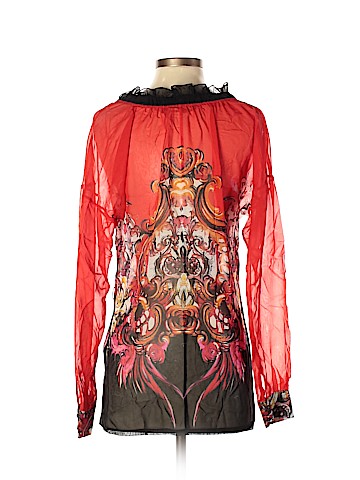 Roberto Cavalli Long Sleeve Silk Top (view 2)