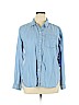 Athleta 100% Tencel Blue Long Sleeve Button-Down Shirt Size XL - photo 1
