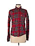 Hollister 100% Cotton Red Long Sleeve Button-Down Shirt Size M - photo 1