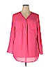 Zac & Rachel 100% Polyester Pink Long Sleeve Blouse Size 2X - photo 1