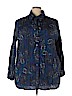 JMS Collection 100% Polyester Blue Long Sleeve Blouse Size 3X - photo 1